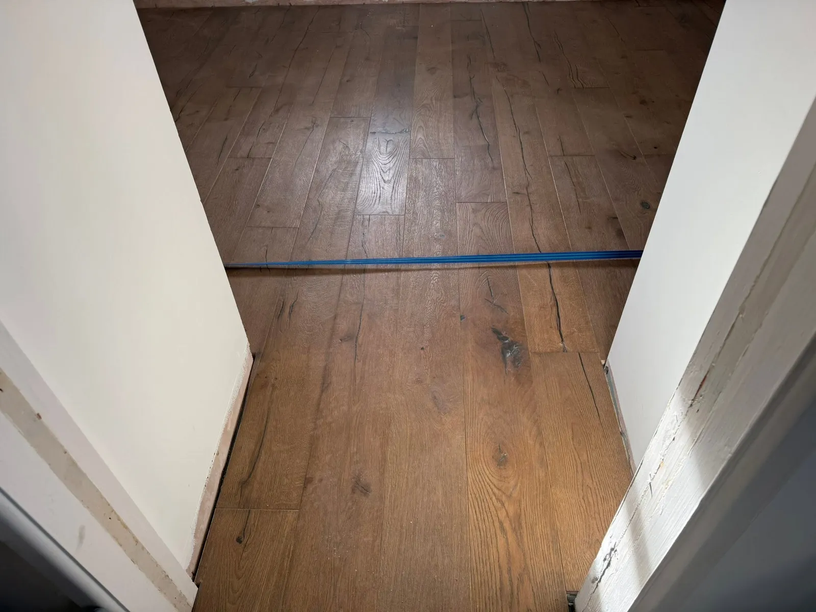 Wood flooring through a doorway